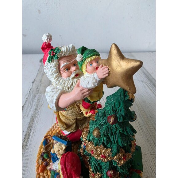 Cheryl ann vintage Santa star tree train statue figurine Xmas decor toys elf - Picture 3 of 9
